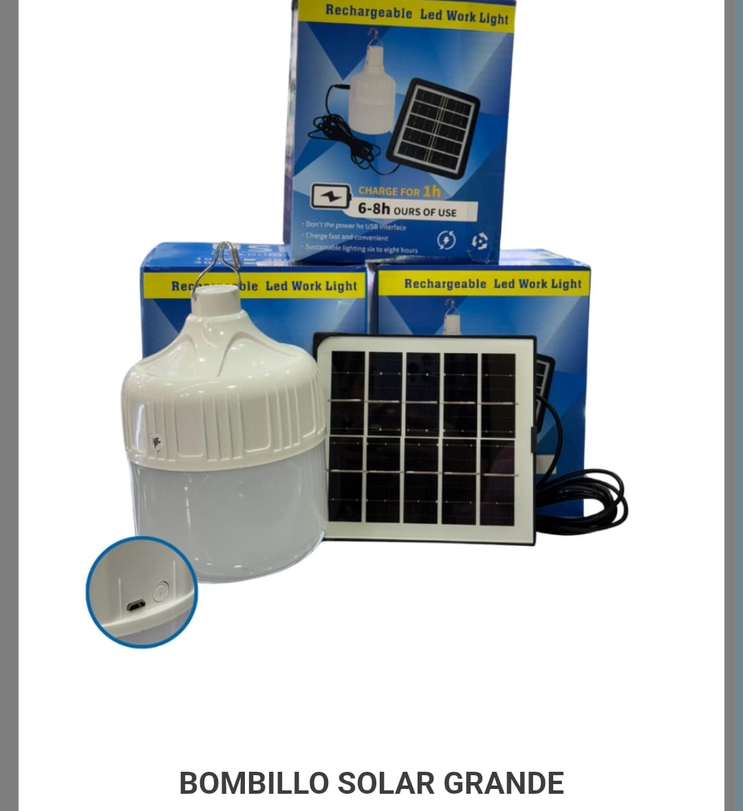 bombillo solar grande